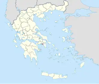 Locatie van het departement Piraeus