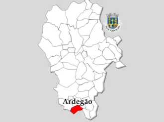 Kaart van Ardegão