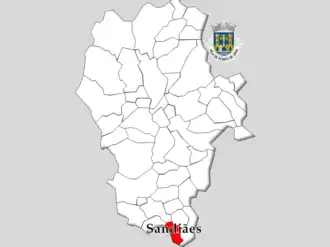 Kaart van Sandiães