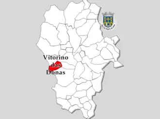 Kaart van Vitorino das Donas