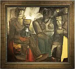 Boerengezin met kat (1928)