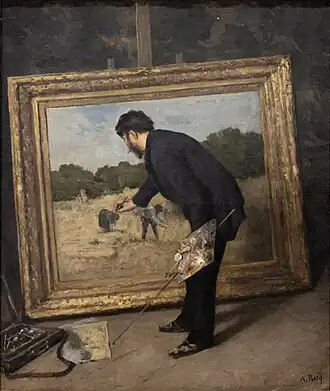 Isidore Verheyden in zijn atelier (door Anna Boch)