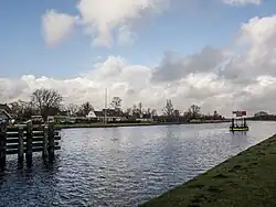 Prinses Margrietkanaal bij de brug van Kootstertille