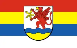 Vlag van gemeente Ustronie Morskie