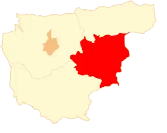 Ligging van de gemeente binnen de powiat