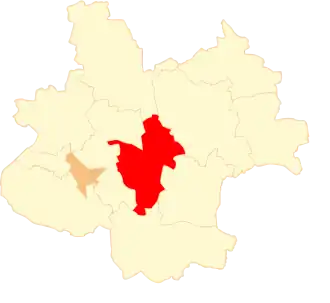 Ligging van de gemeente binnen de powiat