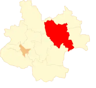 Ligging van de gemeente binnen de powiat