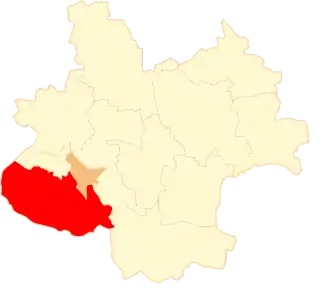 Ligging van de gemeente binnen de powiat