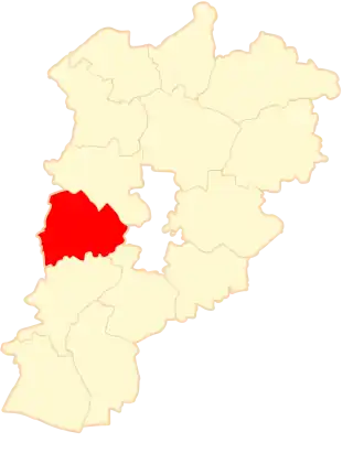 Ligging van de gemeente binnen de powiat