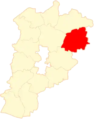 Ligging van de gemeente binnen de powiat