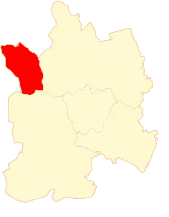 Ligging van de gemeente binnen de powiat