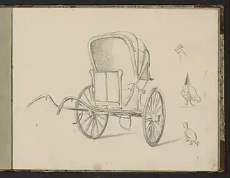 Schets met kar en kippen, ca. 1833-1841, Rijksmuseum Amsterdam