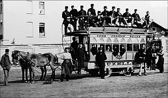 Brusselse paardentram in 1874