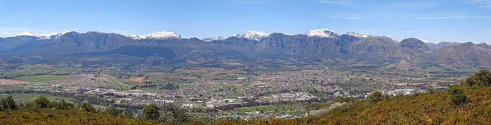 Panorama van Paarl