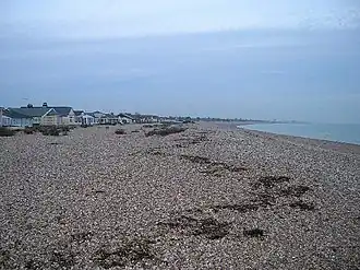 Bungalows langs het strand van Pagham