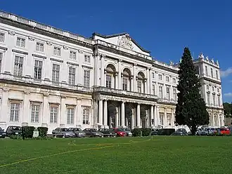 Vooraanzicht van het Palácio Nacional da Ajuda