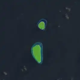 De Sonsoroleilanden, met Fana bovenaan