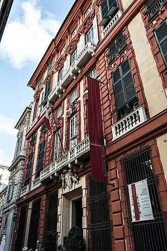 Palazzo Rosso in de Via Garibaldi