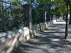 Tuinafscheiding aan de Prinsessewal