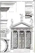 Tekening door Palladio, 1738