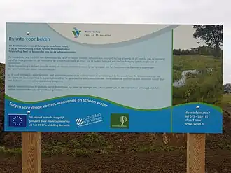 Paneel van het Waterschap Peel en Maasvallei over de herinrichting van de Boddebroeker Loop