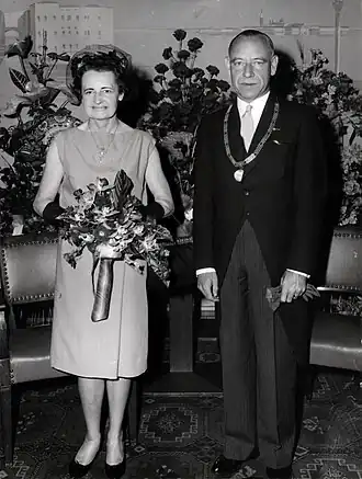 Viering van het 25-jarig ambtsjubileum in 1962.