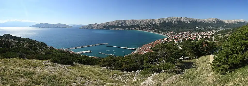 Panorama van Baška