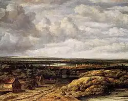 'Vergezicht met hutten aan een weg', 1655; in Rijksmuseum, Amsterdam