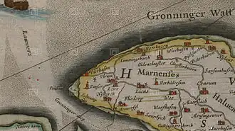 Fliedorp op de landkaart van Blaeu uit 1648
