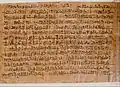 Papyrus Leiden I 344 met de Vermaningen van Ipoewer. Rijksmuseum van Oudheden, Leiden.