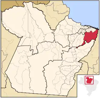 Ligging van de Braziliaanse microregio Guamá in Pará