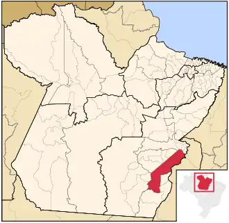 Ligging van de Braziliaanse microregio Redenção in Pará