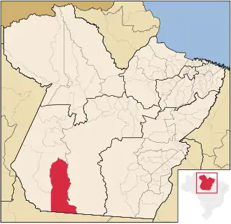 Kaart van Novo Progresso