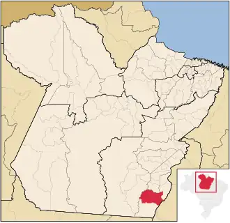 Kaart van Santa Maria das Barreiras