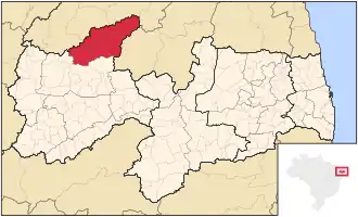 Ligging van de Braziliaanse microregio Catolé do Rocha in Paraíba
