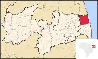 Ligging van de Braziliaanse microregio Litoral Norte in Paraíba