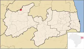 Kaart van Brejo dos Santos