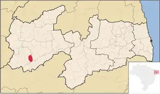 Kaart van Pedra Branca