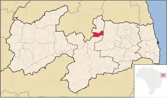 Kaart van Pedra Lavrada