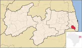 Kaart van Pedras de Fogo