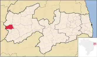 Kaart van São José de Piranhas