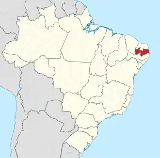 Kaart van Paraíba
