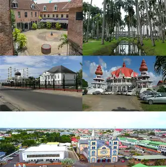 Een collage van Paramaribo