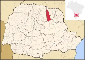 Ligging van de Braziliaanse microregio Assaí in Paraná