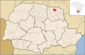 Kaart van Bandeirantes