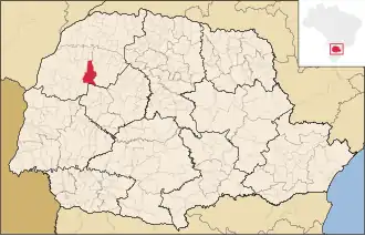 Kaart van Cruzeiro do Oeste