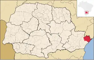 Kaart van Guaraqueçaba