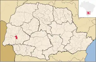 Kaart van Santa Tereza do Oeste