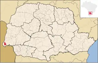 Kaart van Santa Terezinha de Itaipu