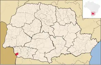 Kaart van Santo Antônio do Sudoeste